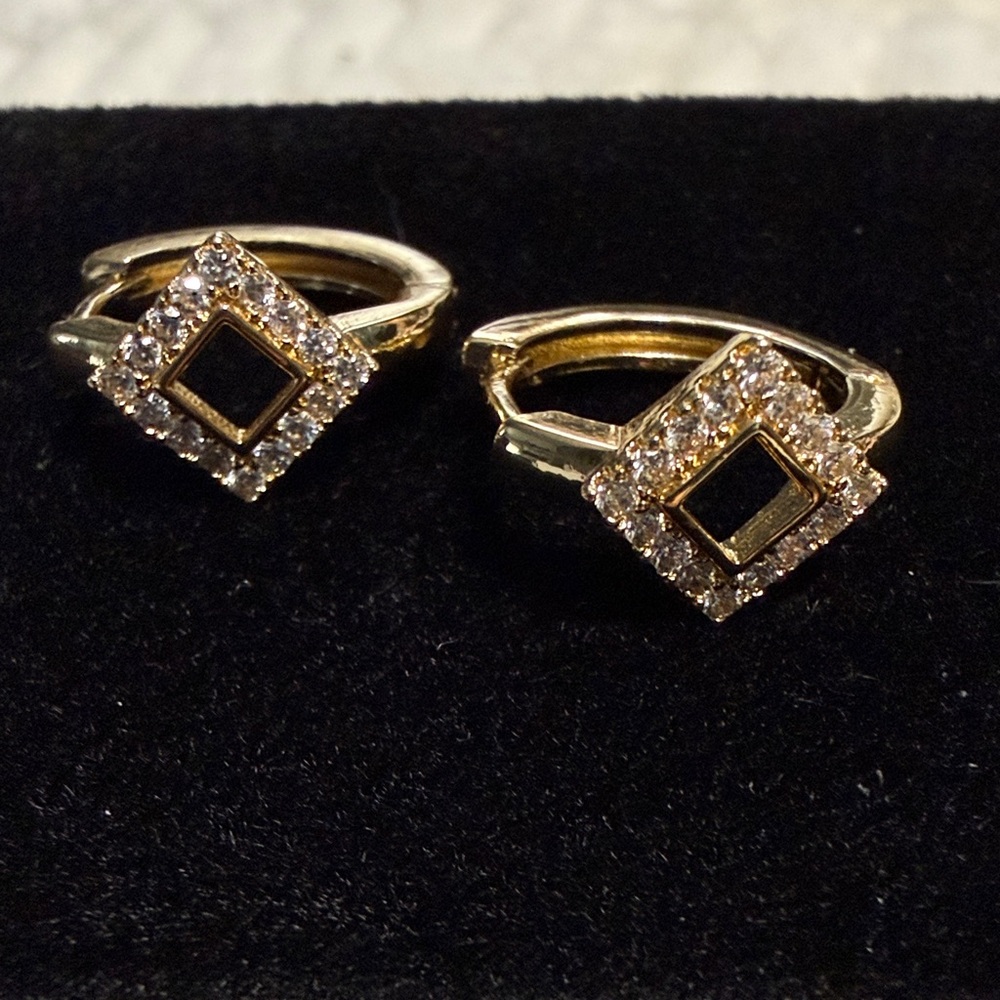 Pretty Bird Gold Plated Huggie Earrings